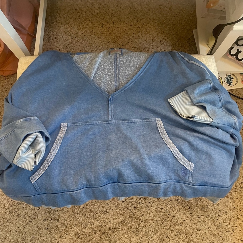 Free people blue hoodie